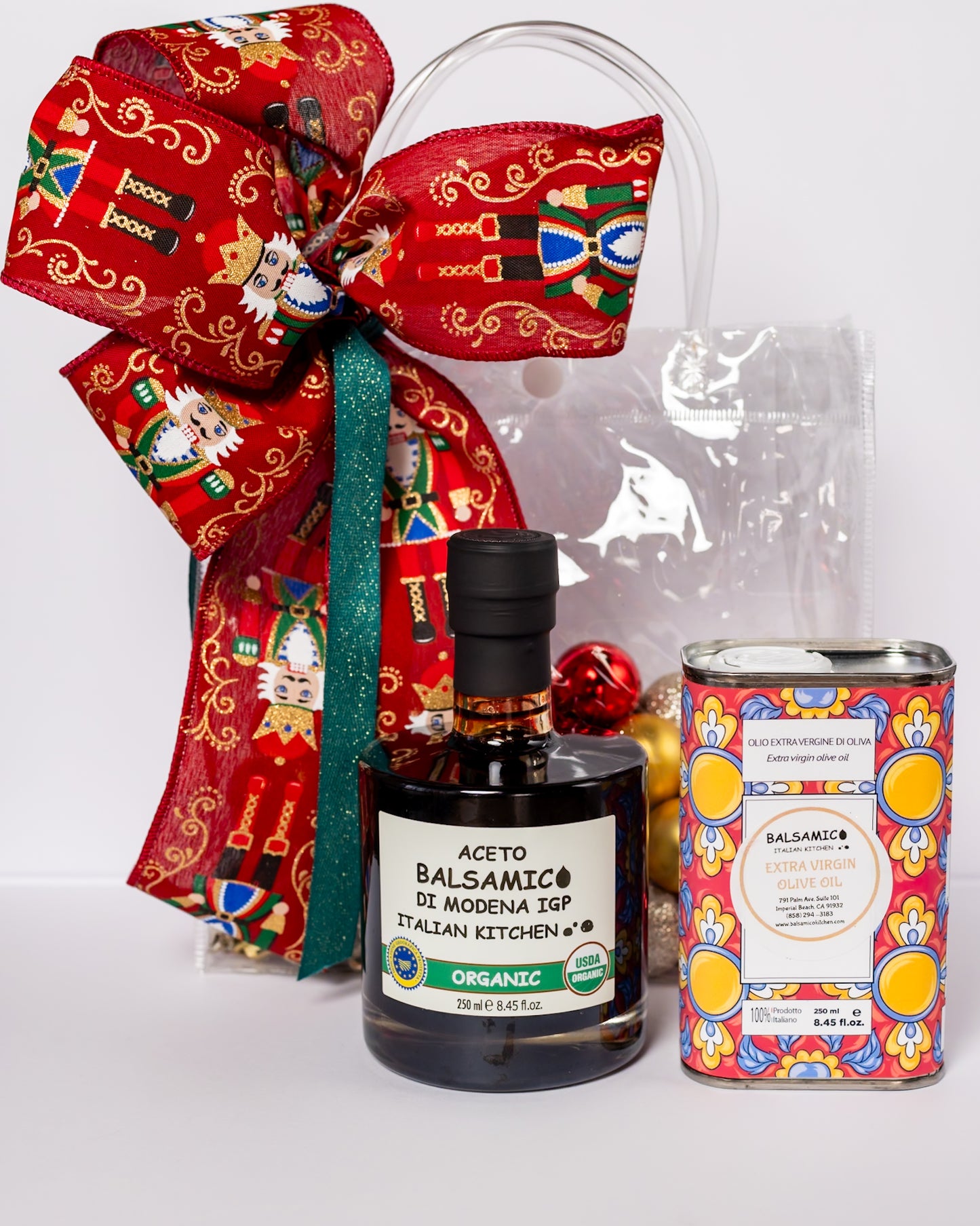 Extra Virgin Olive Oil Tin and Balsamic Vinegar Set