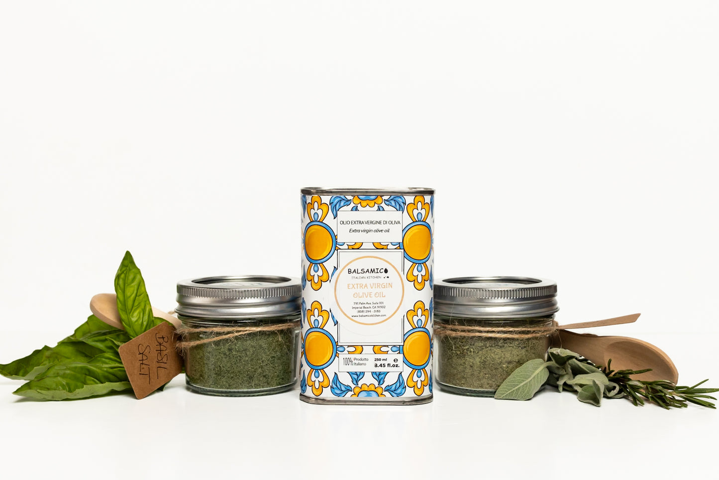 Extra Virgin Olive Oil and Herbs Sea Salt Set