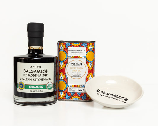 Extra Virgin Olive Oil , Balsamic Vinegar and Dipping Dish